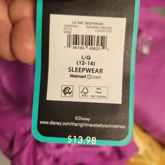 The Nightmare Before Christmas Disney/Tim Burton Lounge Top NWT - Picture 4 of 5